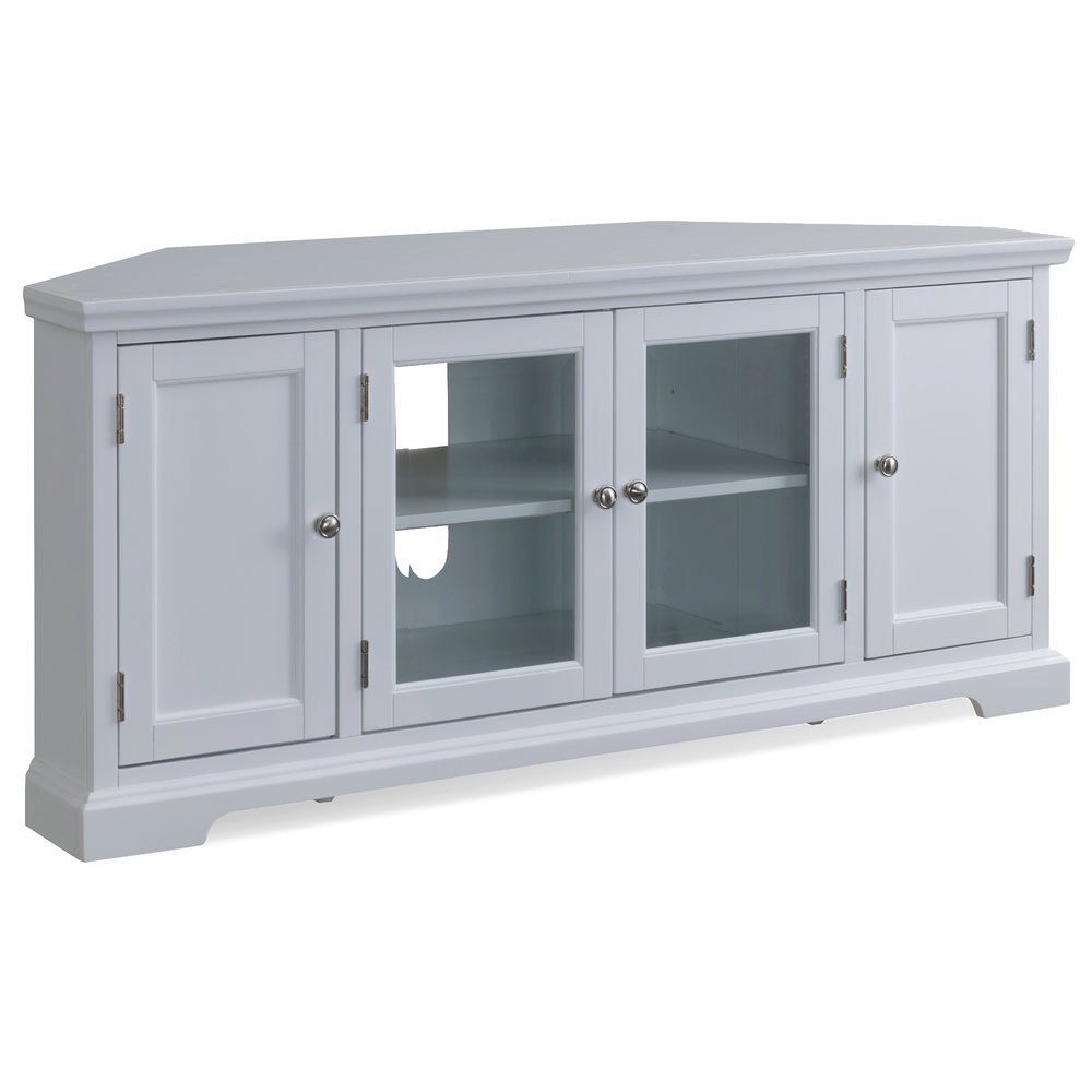 Leick Home Home Entertainment White 57 Corner Tv Console 85386
