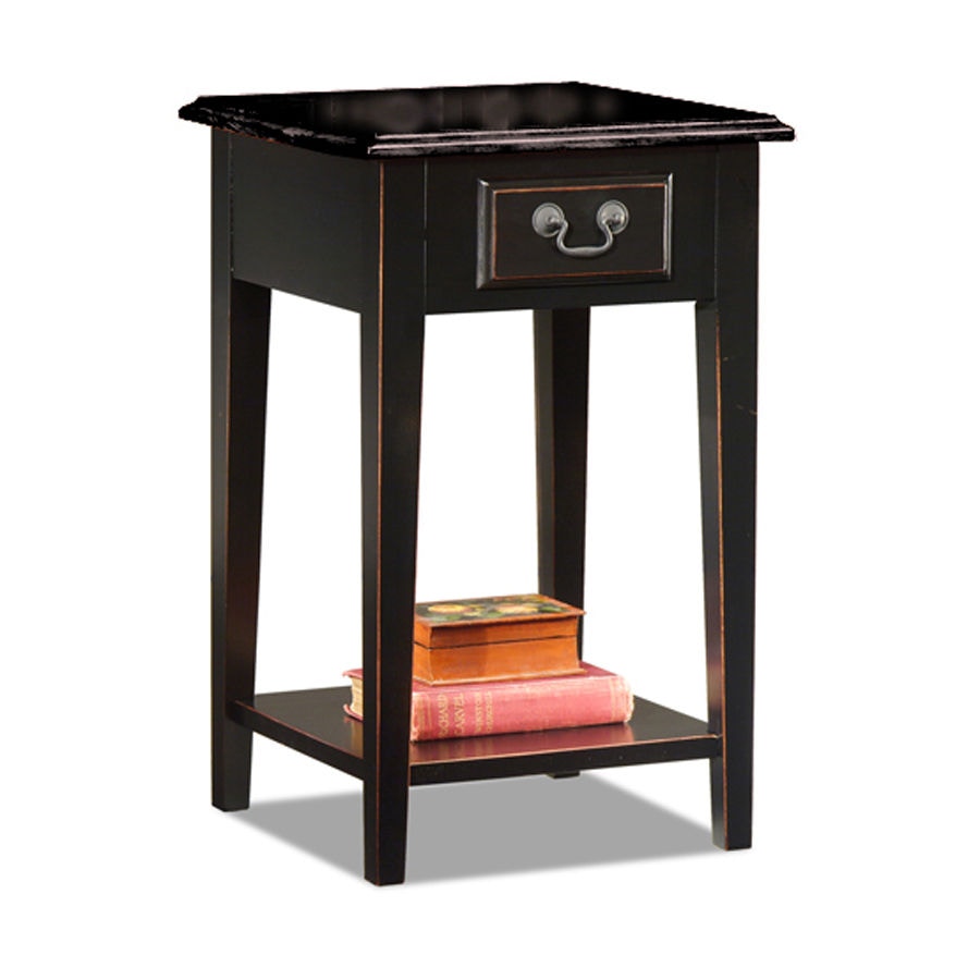 Leick Home Living Room Slate Shaker Square Side Table 9041 Sl La Waters Furniture Statesboro