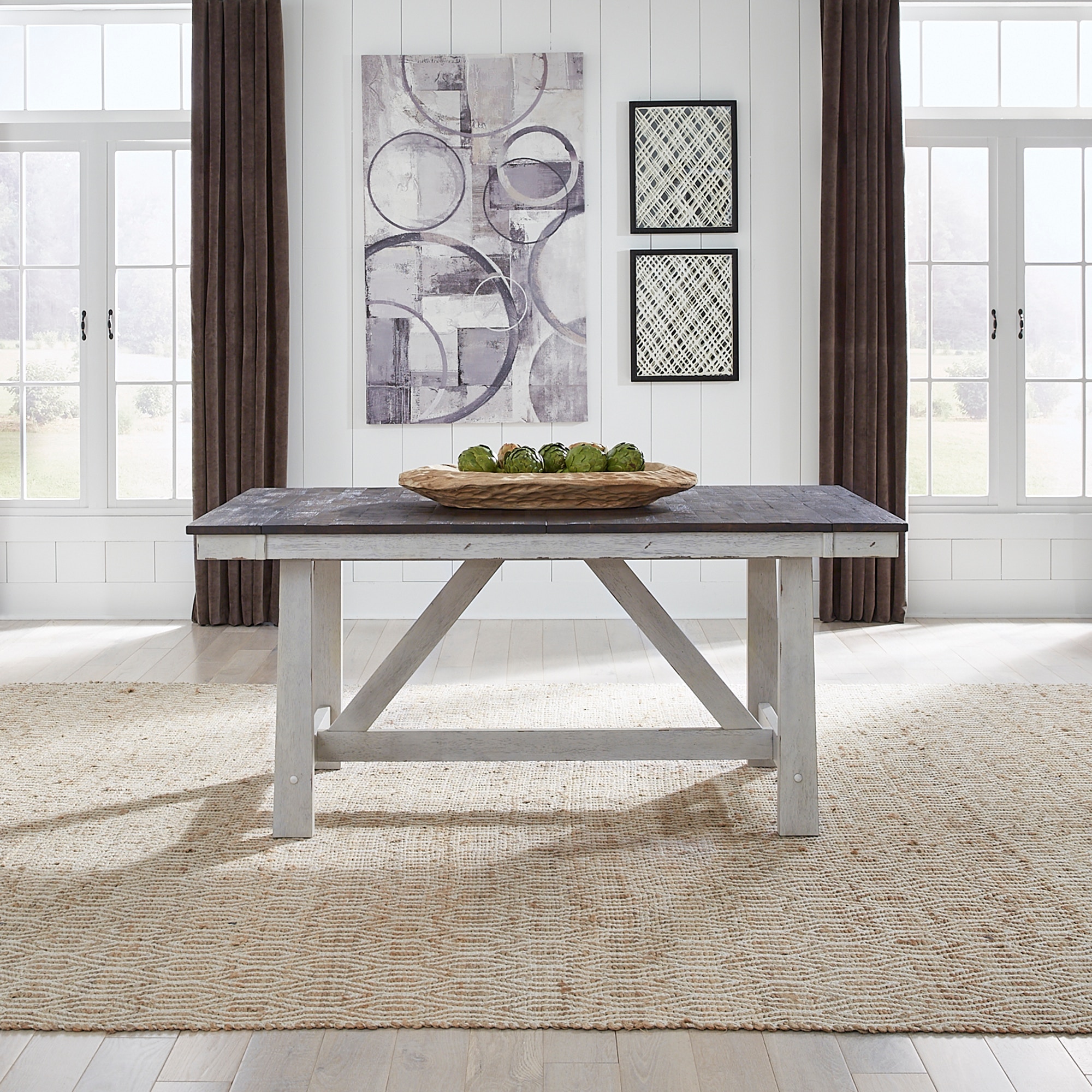 Tテーブル Liberty Furniture Casual Dining Trestle Table 139WH-T4002 - Klingman's