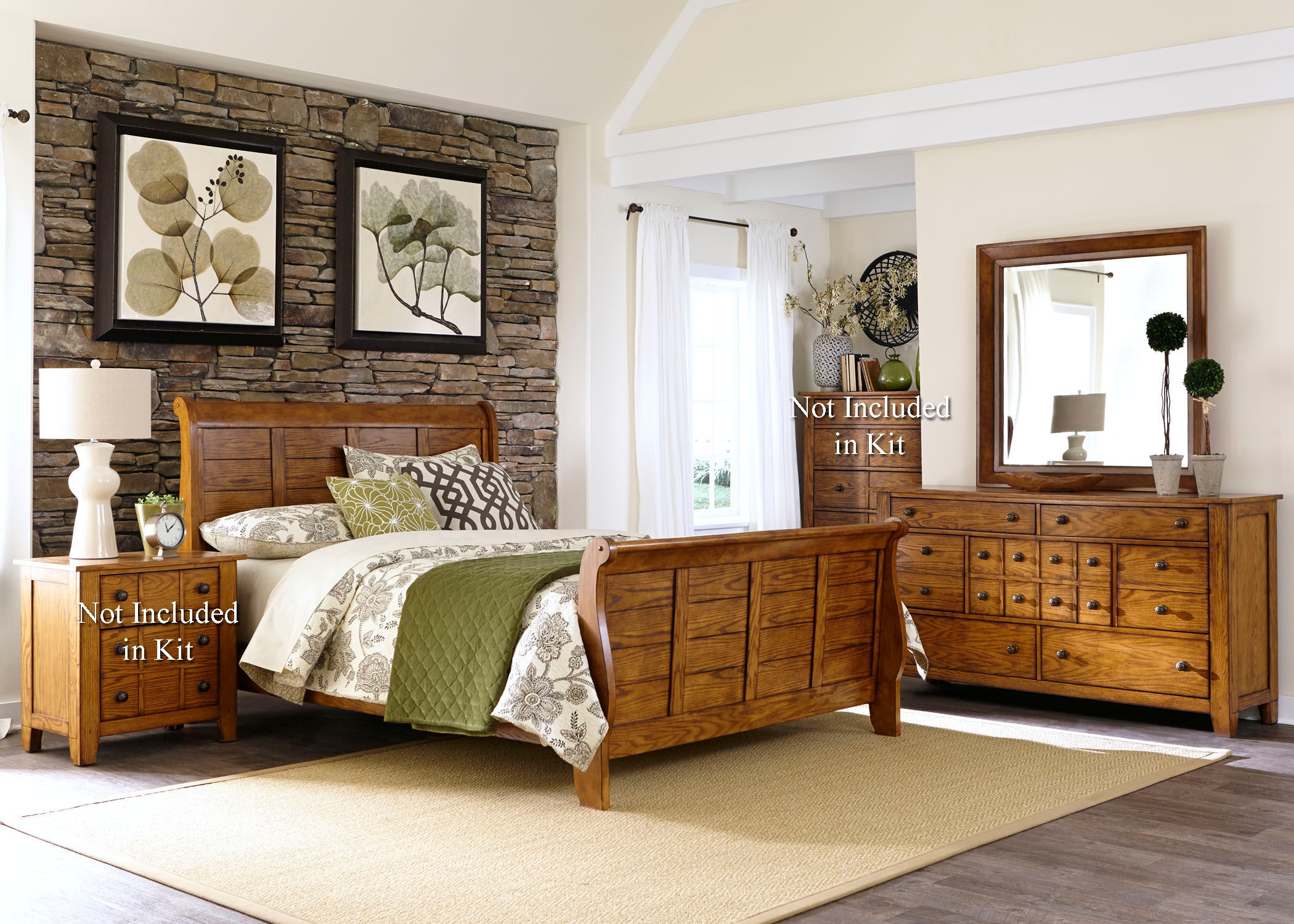 Sleigh bed store bedroom suite