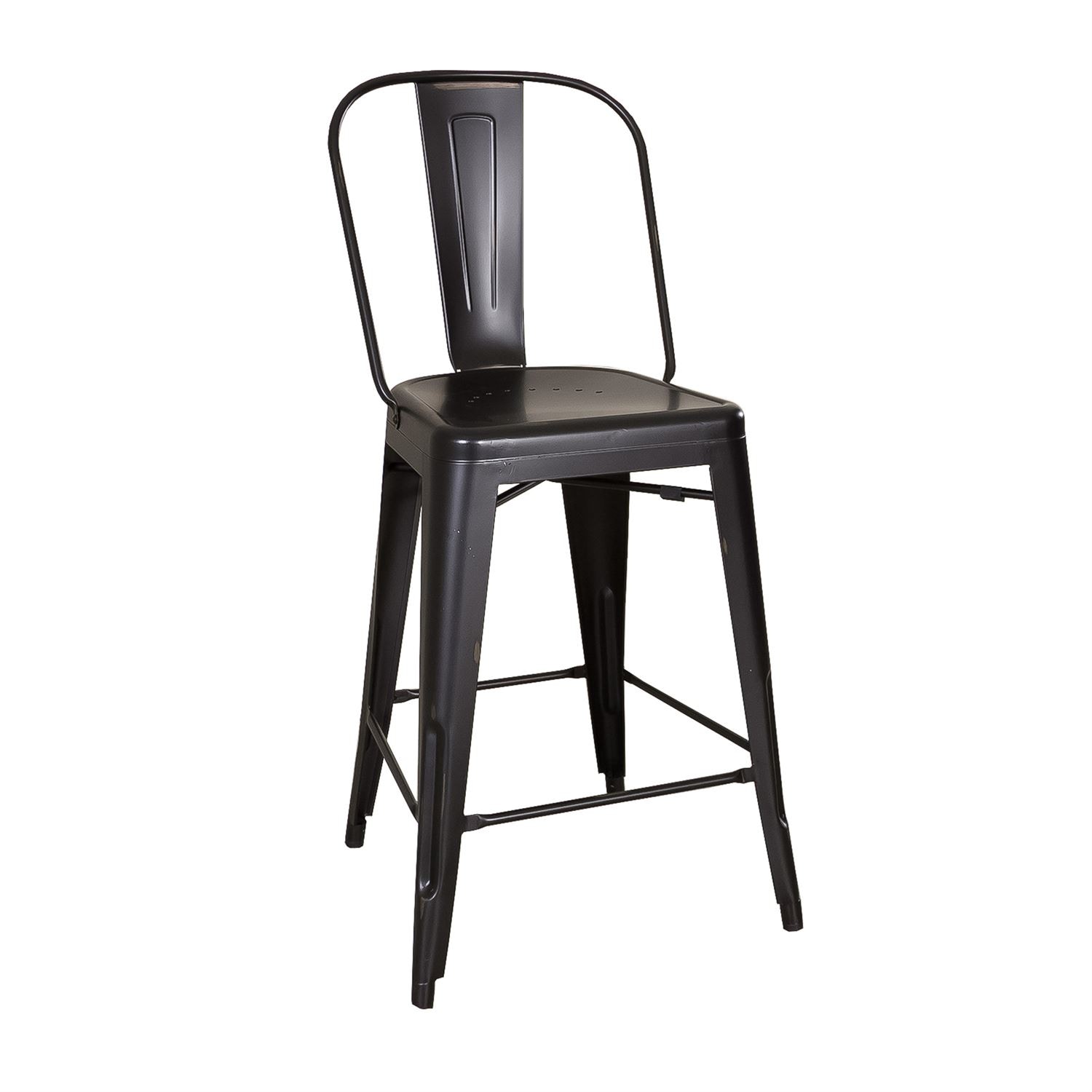 Liberty Furniture Bar and Game Room Bow Back Counter Chair Black (RTA