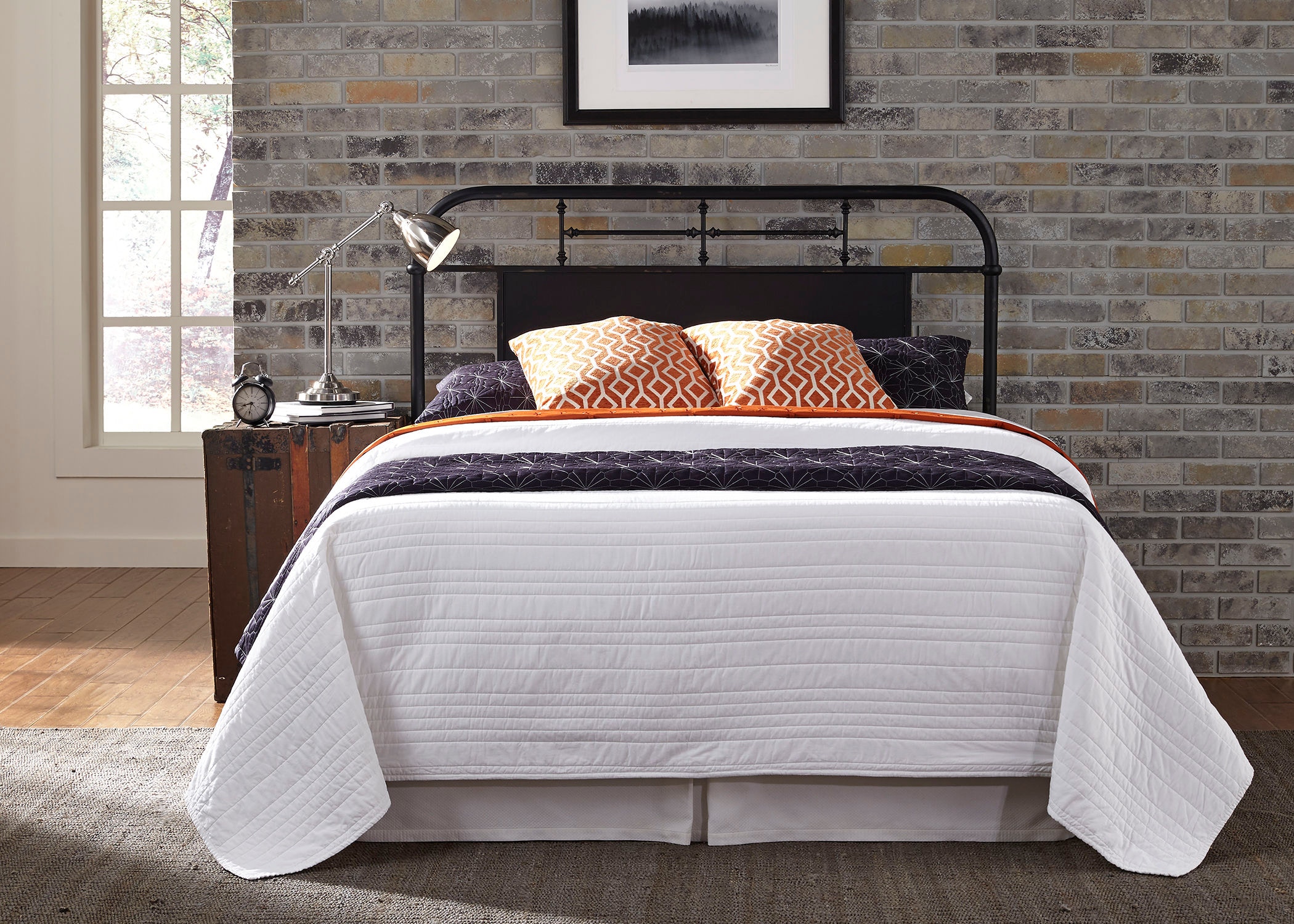 Black metal twin headboard online