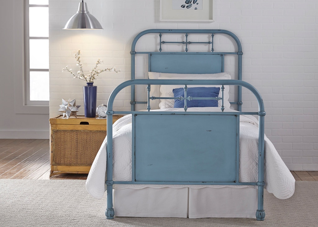 Liberty Furniture Youth Twin Metal Bed Blue 179 Br11hfr Bl Sit
