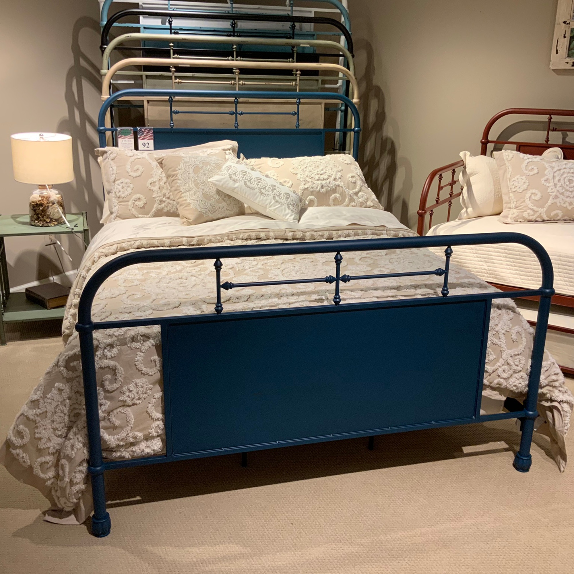 Liberty Furniture Vintage Series King Metal Headboard - Navy 179-BR15H ...