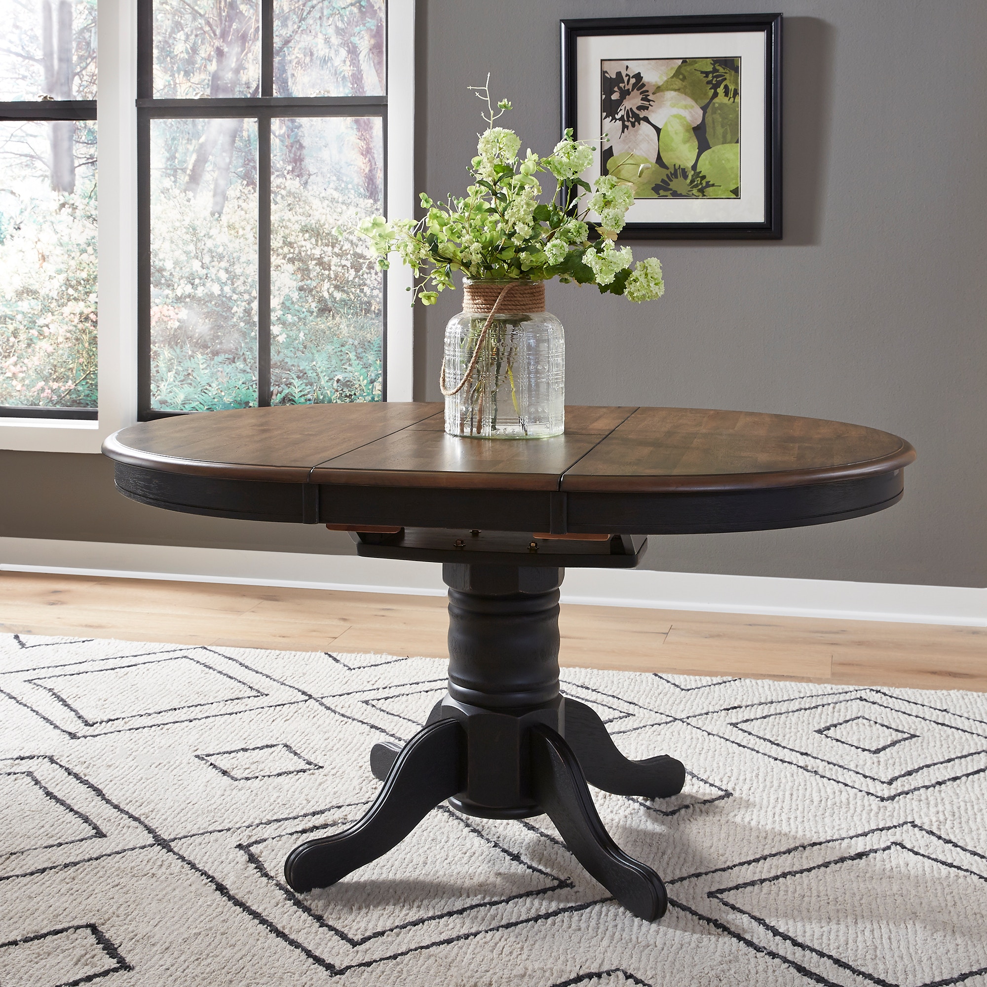 Black oval deals dining table set