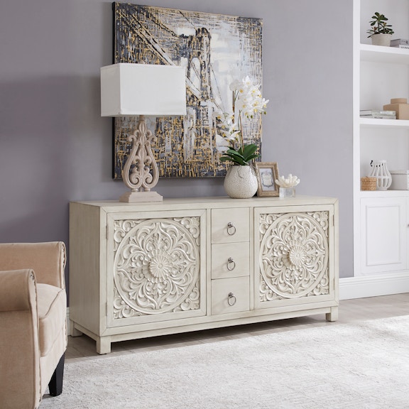 Liberty Furniture Sundance Antique Linen 2 Door 3 Drawer Accent Cabinet 2057W-AC6029 988005121