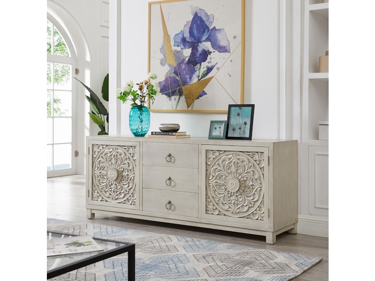 Liberty Furniture Sundance Antique Linen 2 Door 3 Drawer Accent Cabinet 2057W-AC7229 519749284
