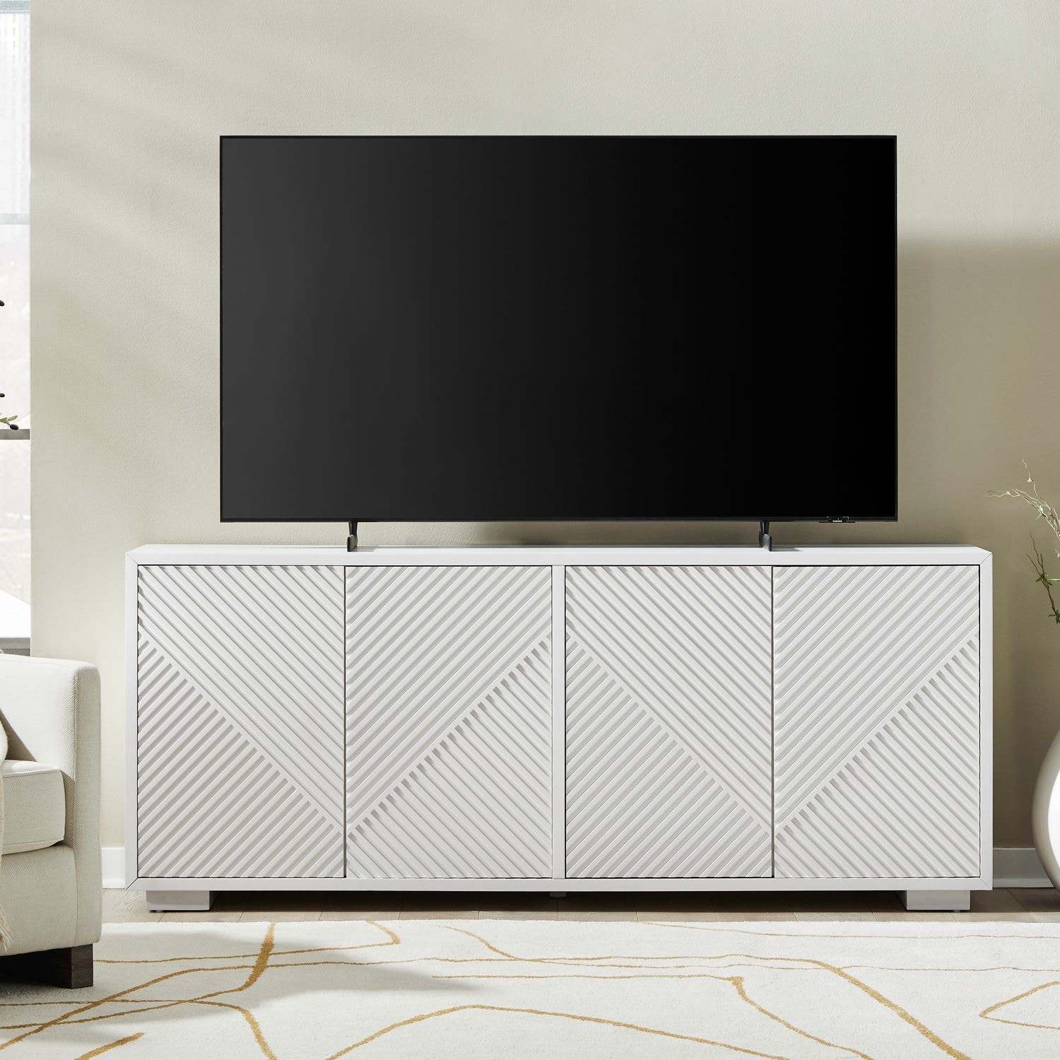 unico ADDAY TVボード W1200 Liberty Furniture Home Entertainment 82 Inch TV Console 214W-TV82