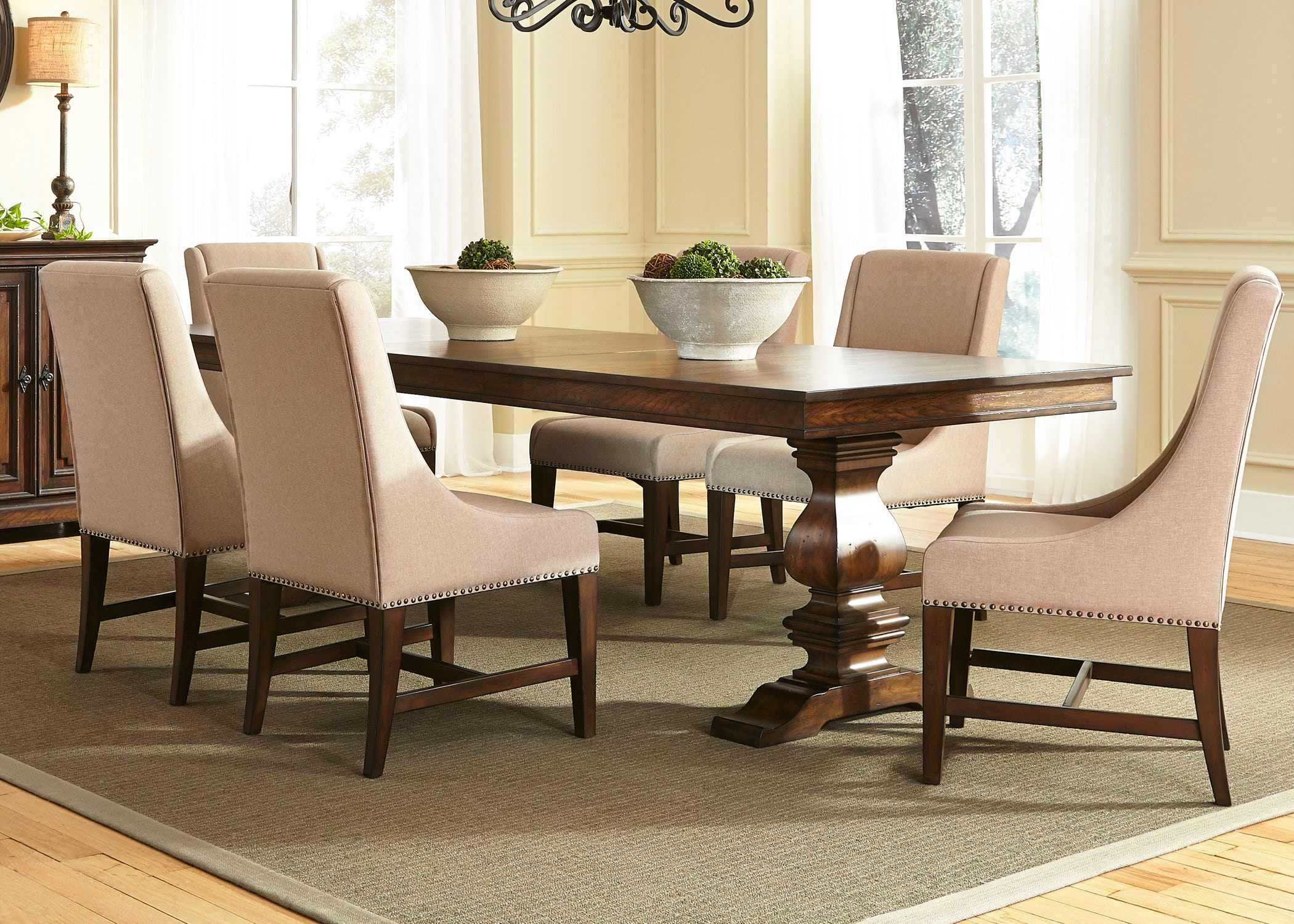 Trestle dining room store table sets