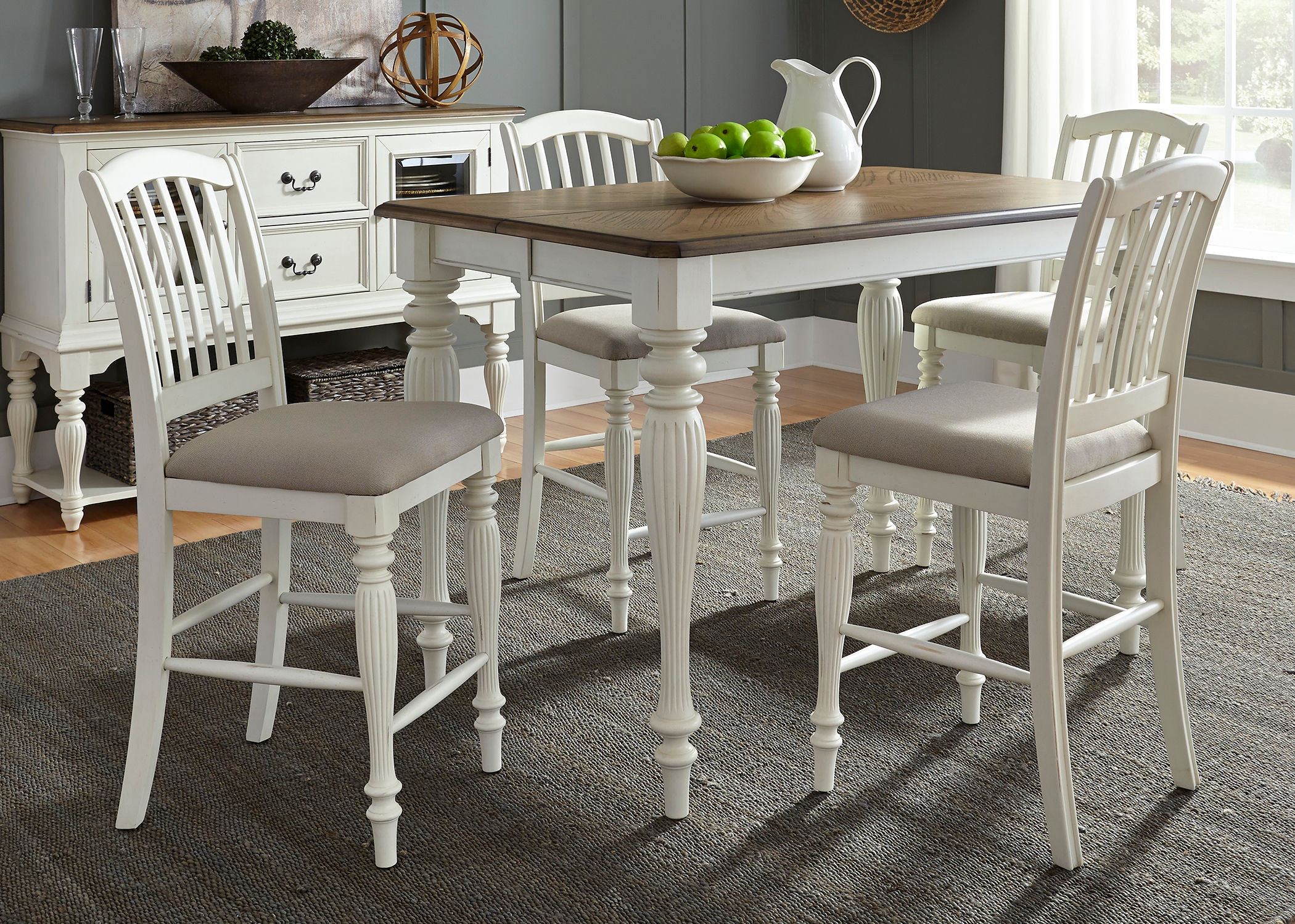 liberty furniture 5 piece gathering table set