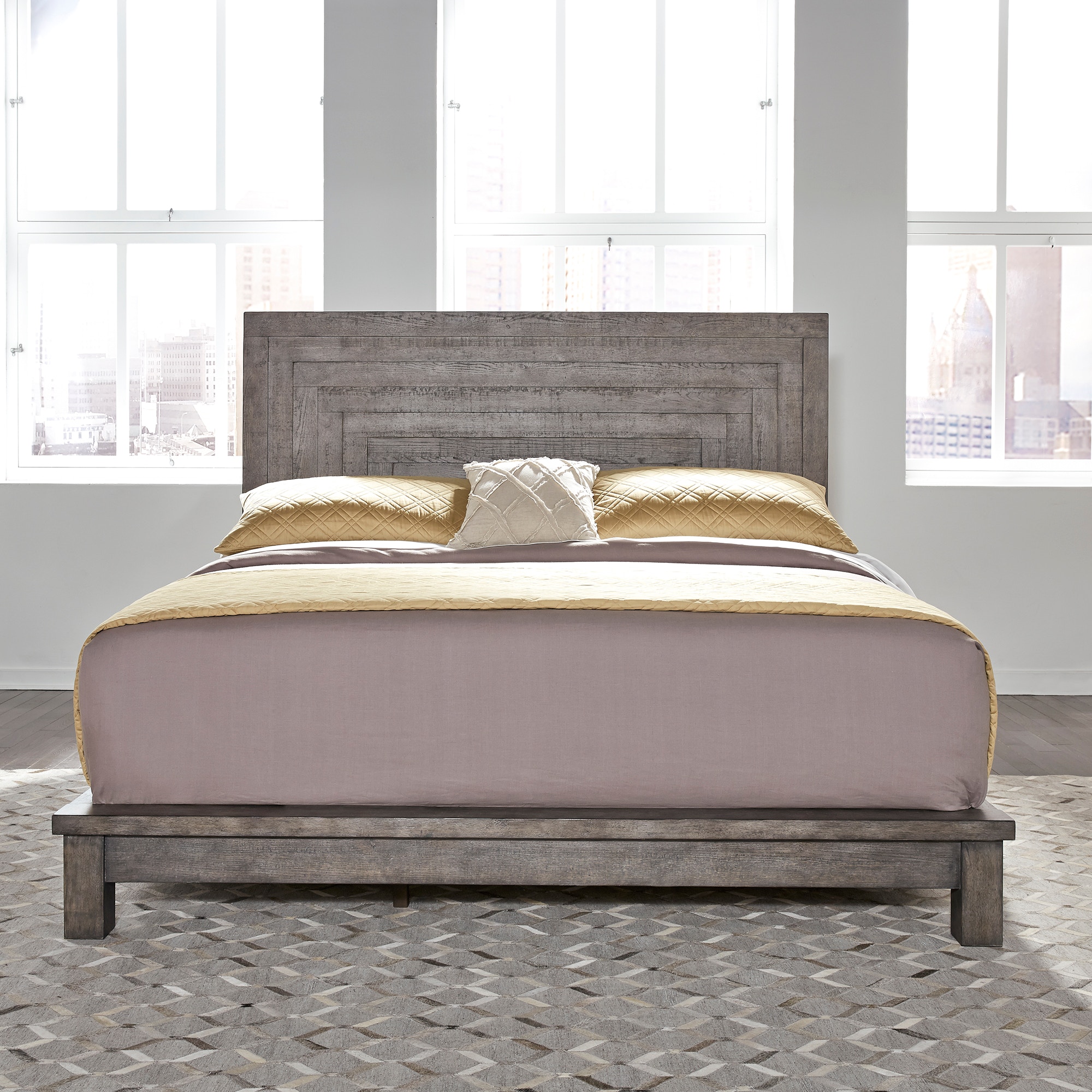 Queen farmhouse store platform bed