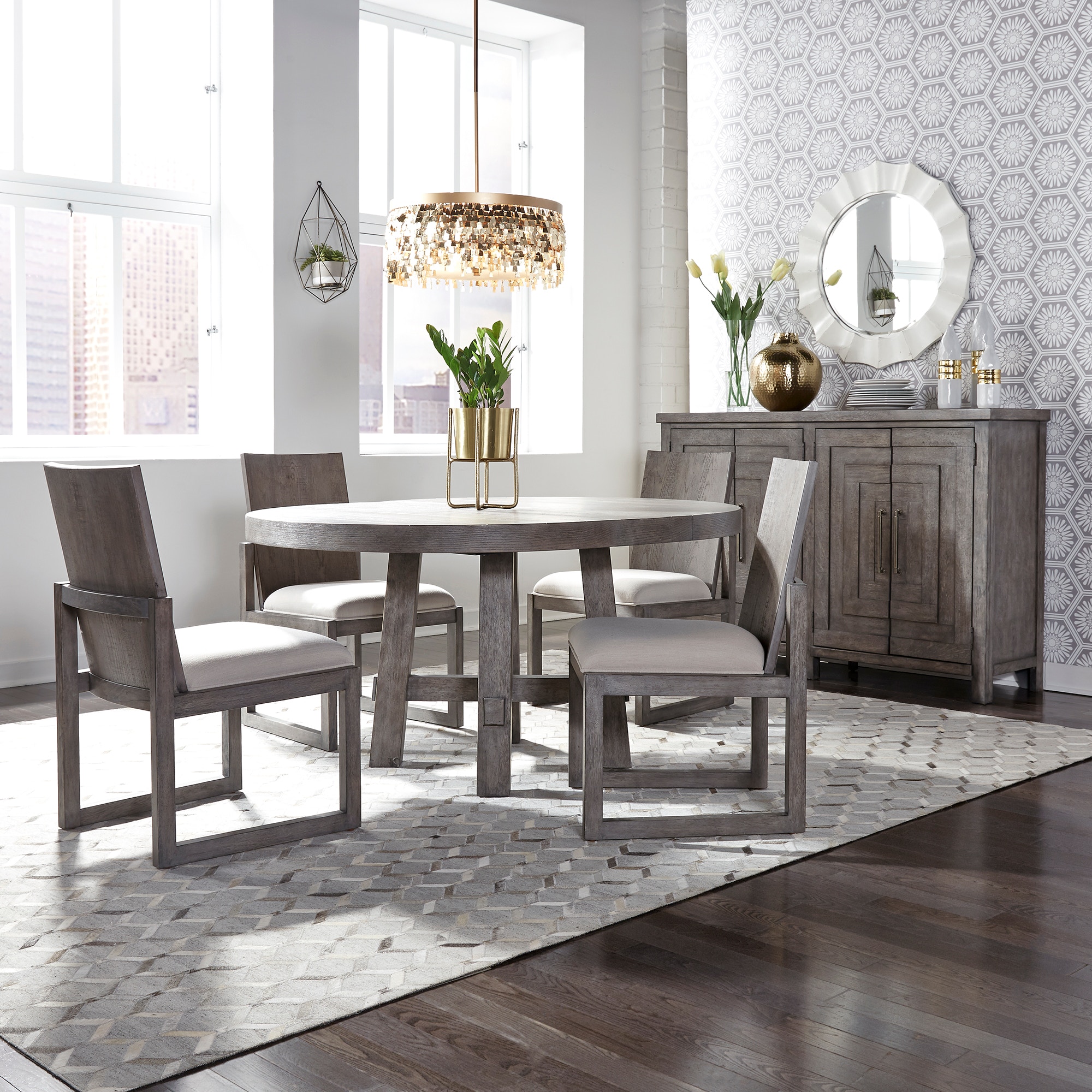 Liberty Furniture Casual Dining Opt 5 Piece Round Table Set 406 DR