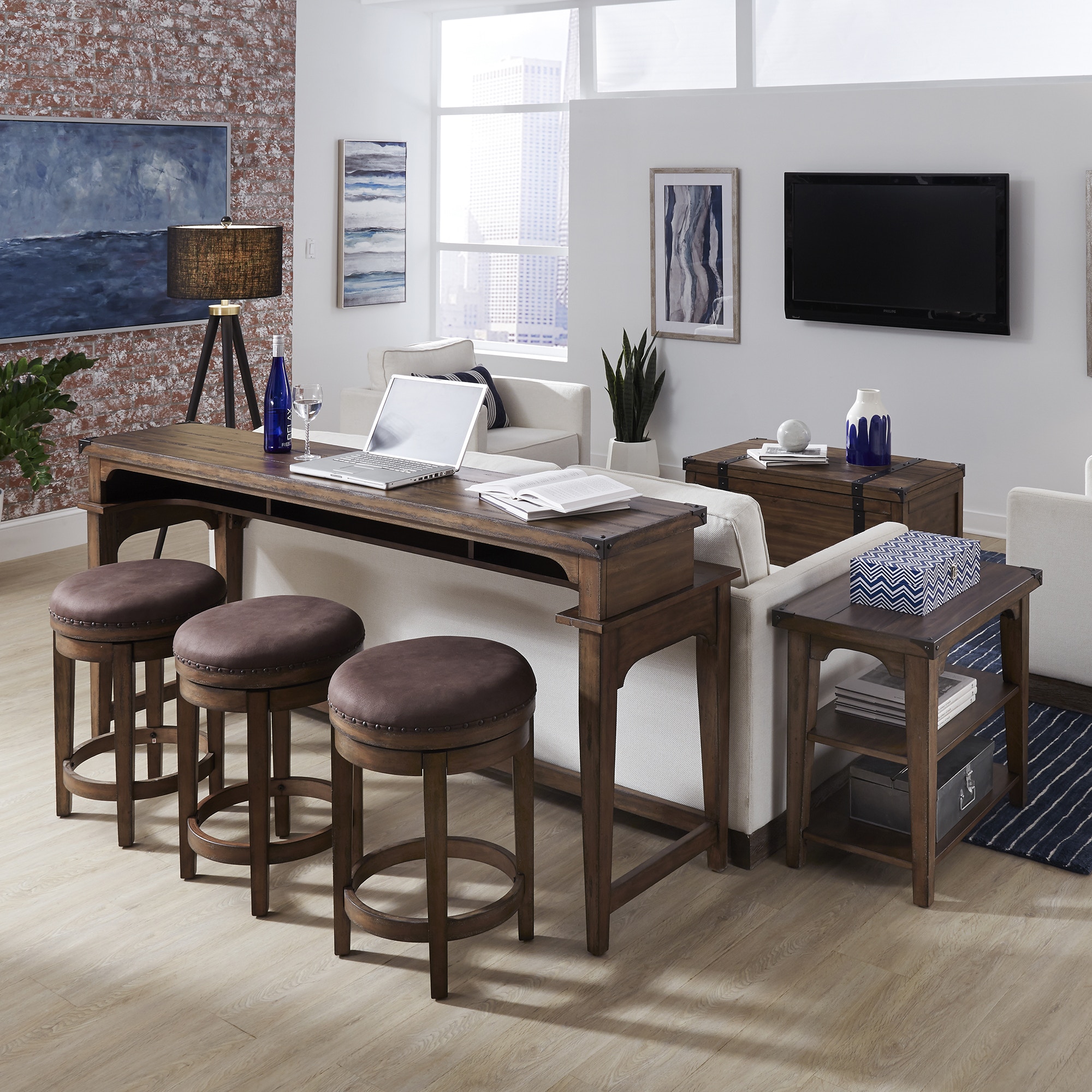 Console bar table with stools online
