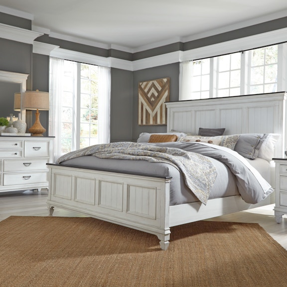 Liberty Furniture Allyson Park King Panel Bed, Dresser and Mirror 417-BR-KPBDM LIK417K3G