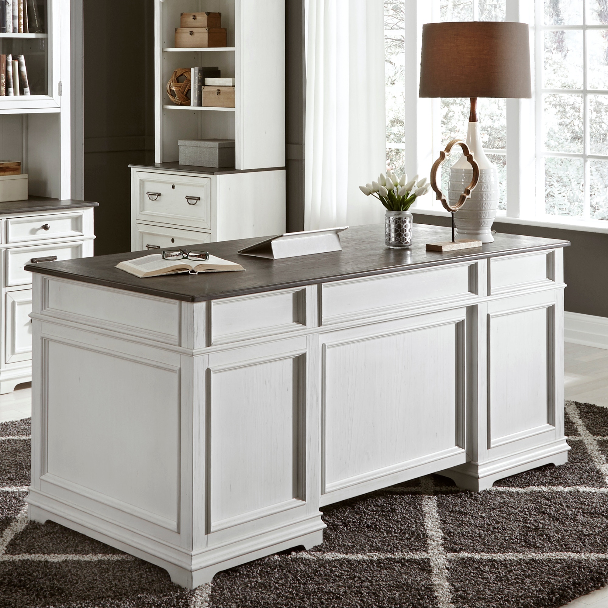 White executive office furniture discount