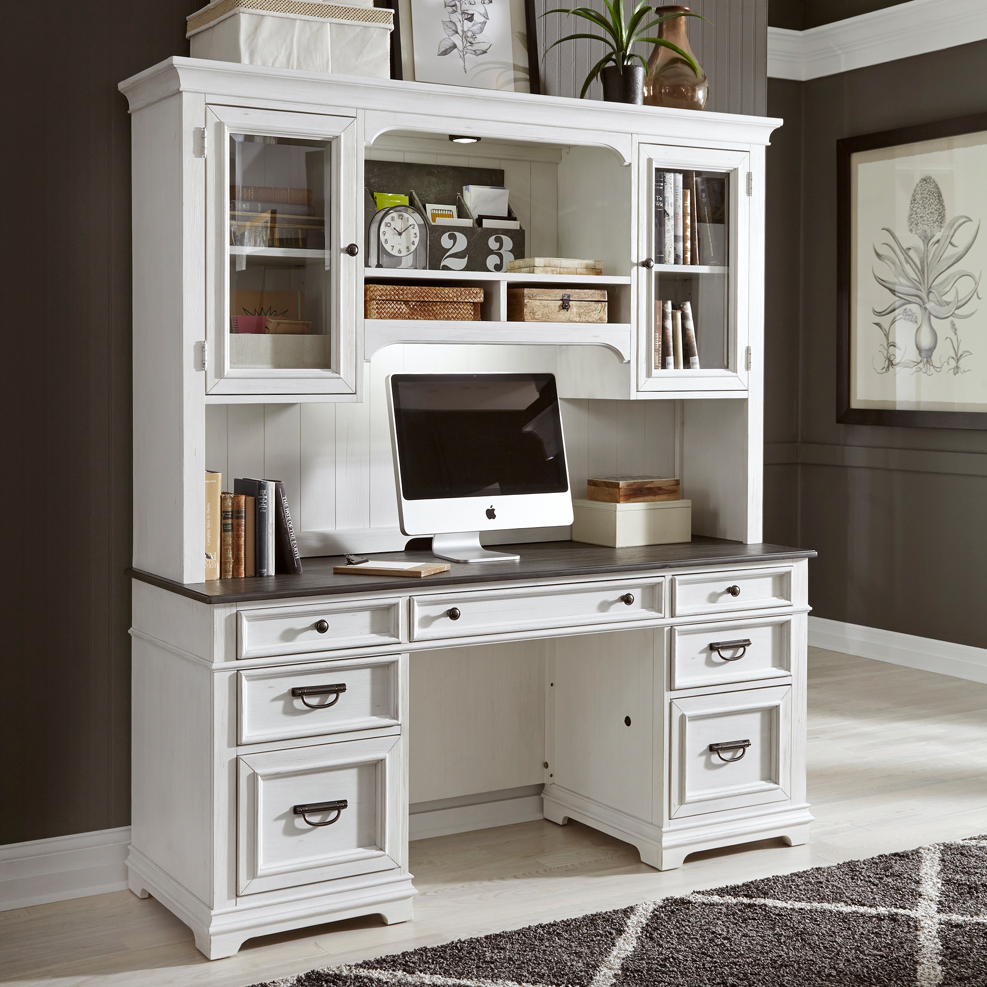 liberty furniture white desk with hutch