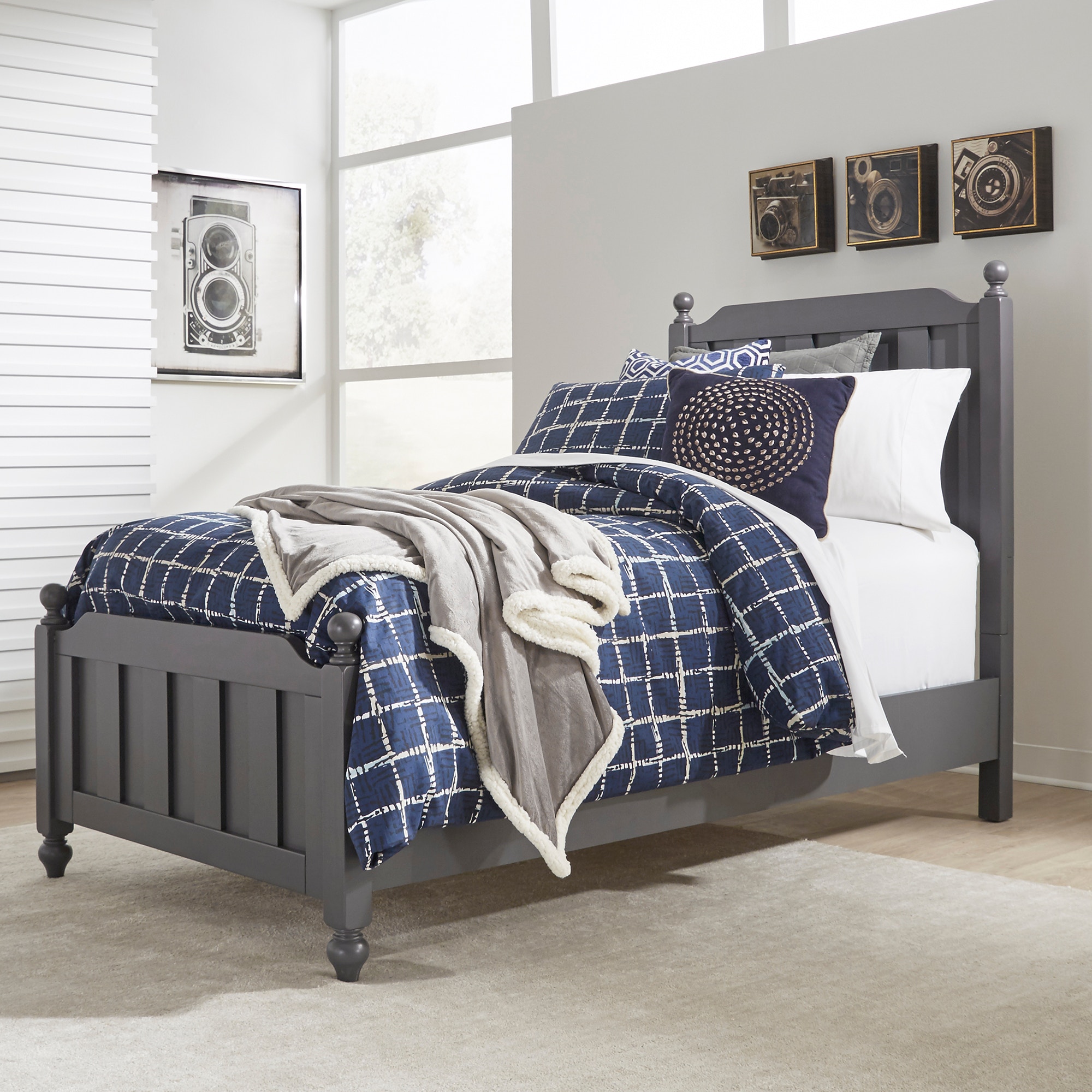 Navy blue hotsell twin bed