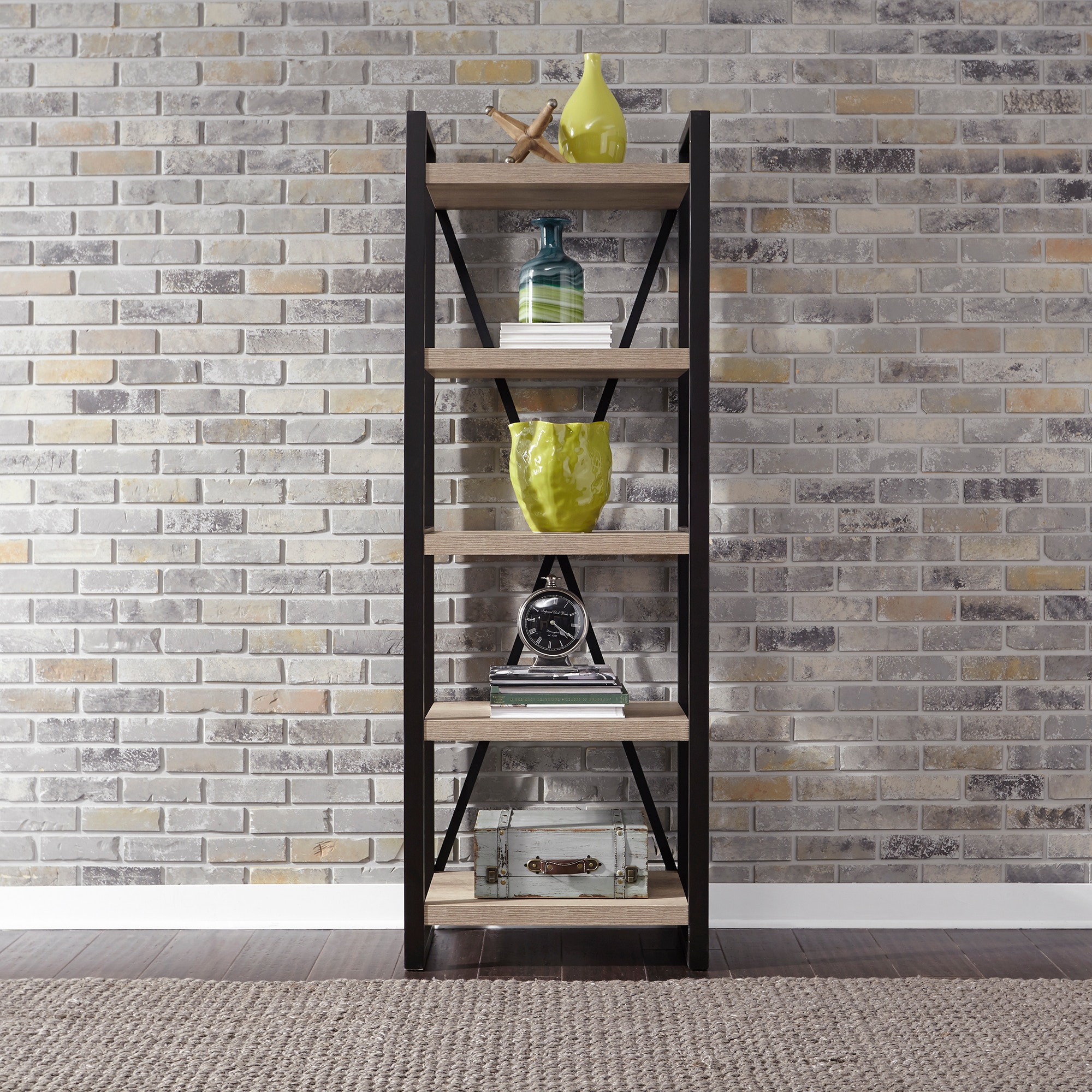 Liberty Furniture Tall Pier Unit with Faux Metal 