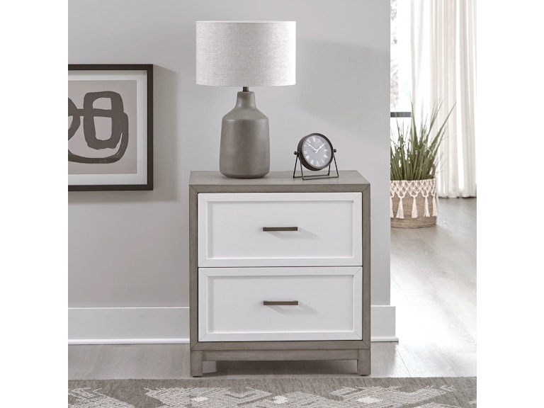 Liberty Furniture Palmetto Heights 2 Drawer Nightstand with Charging Station 499-BR61 285475081