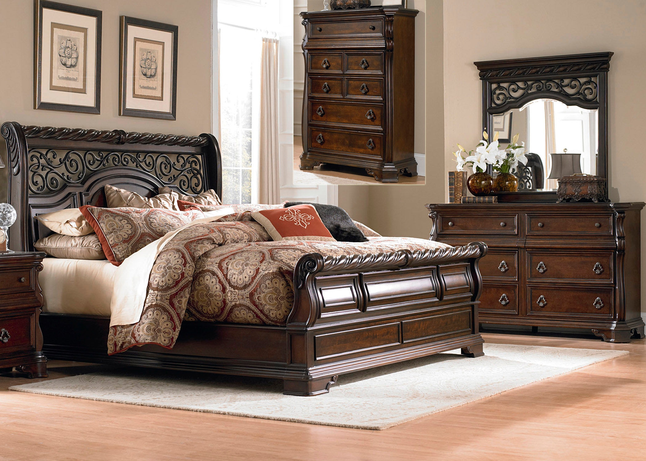 Jorstad king sleigh bed discount