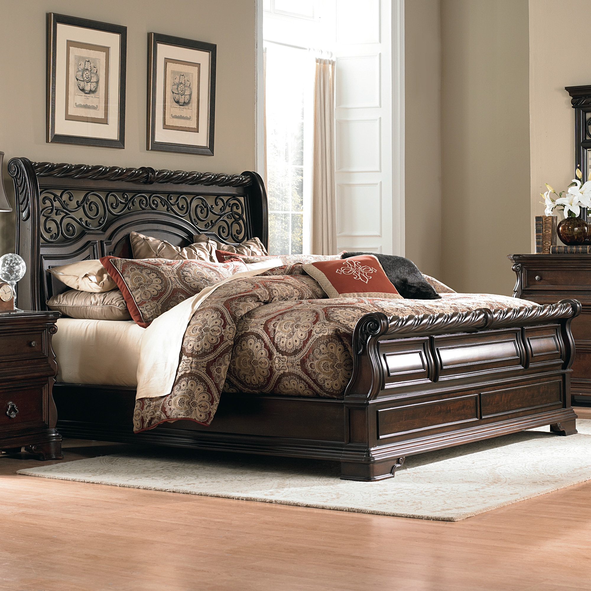 Liberty Furniture Bedroom King Sleigh Bed 575 BR KSL Wenz Home