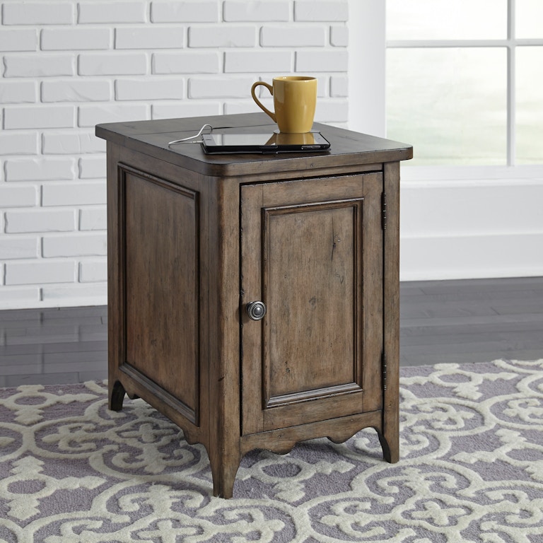 Liberty Furniture Living Room Door Chair Side Table with Charging