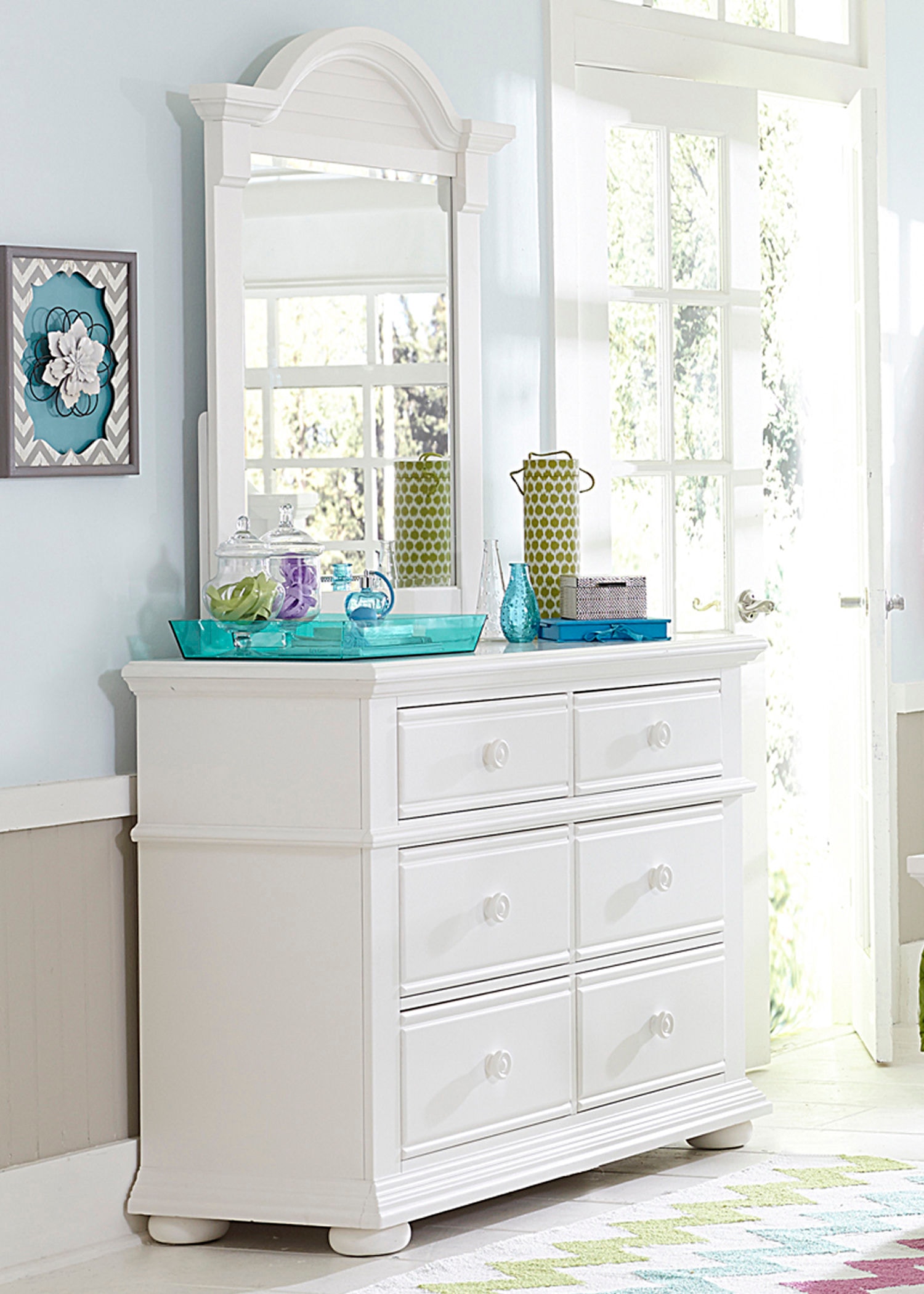 Liberty Furniture Youth Dresser And Mirror 607 Ybr Dm Wholesale