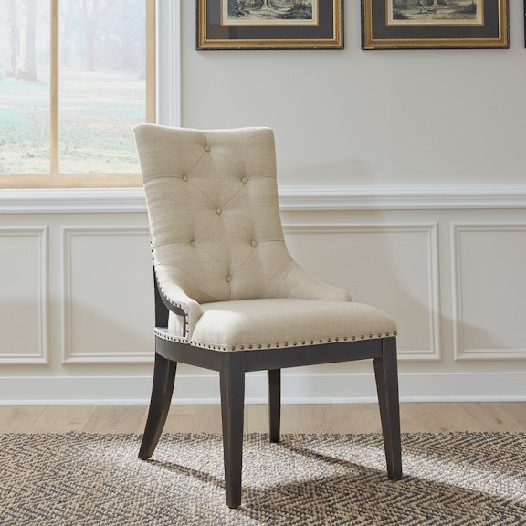 Liberty Furniture Uph Shelter Side Chair- Black (RTA) (Qty of 2) 615-C6501S-B 615-C6501S-B