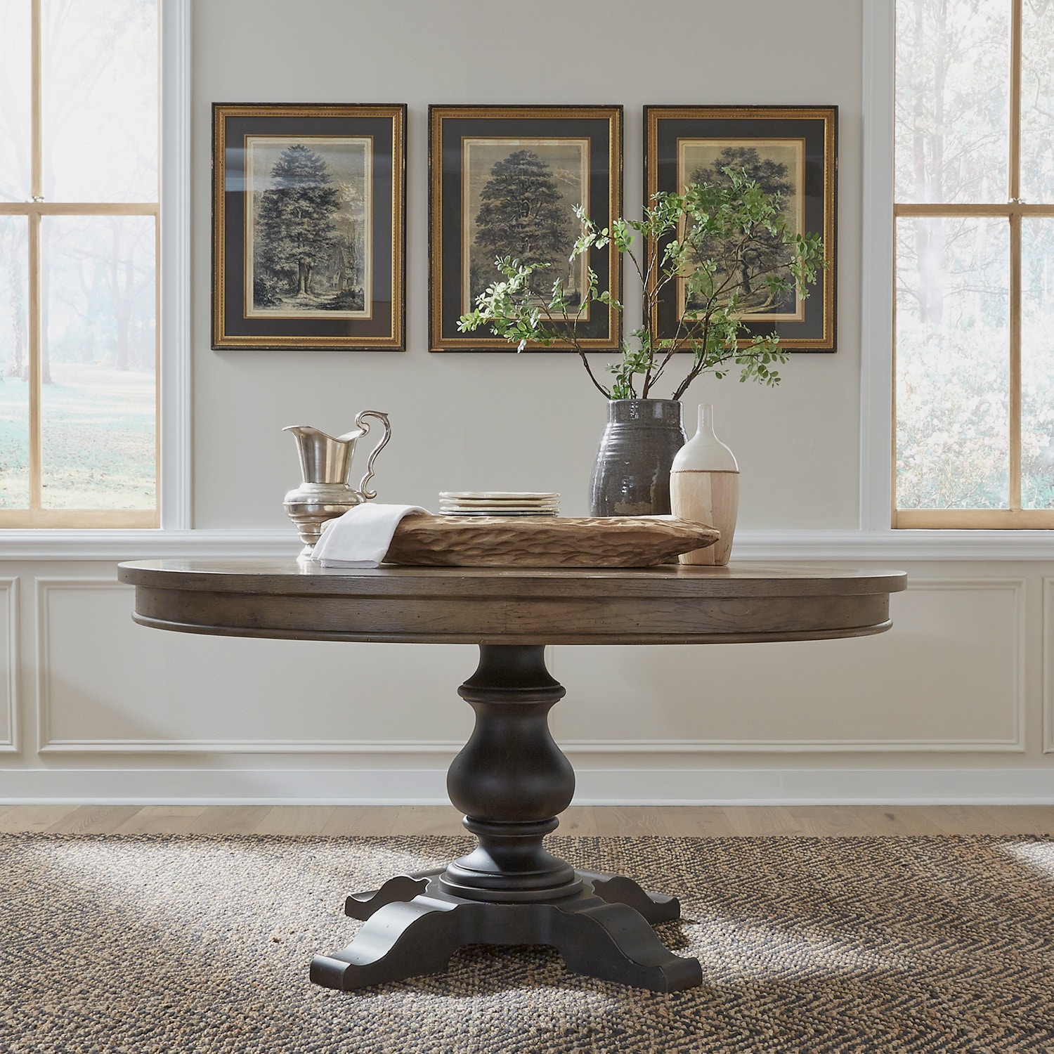 liberty furniture pedestal table