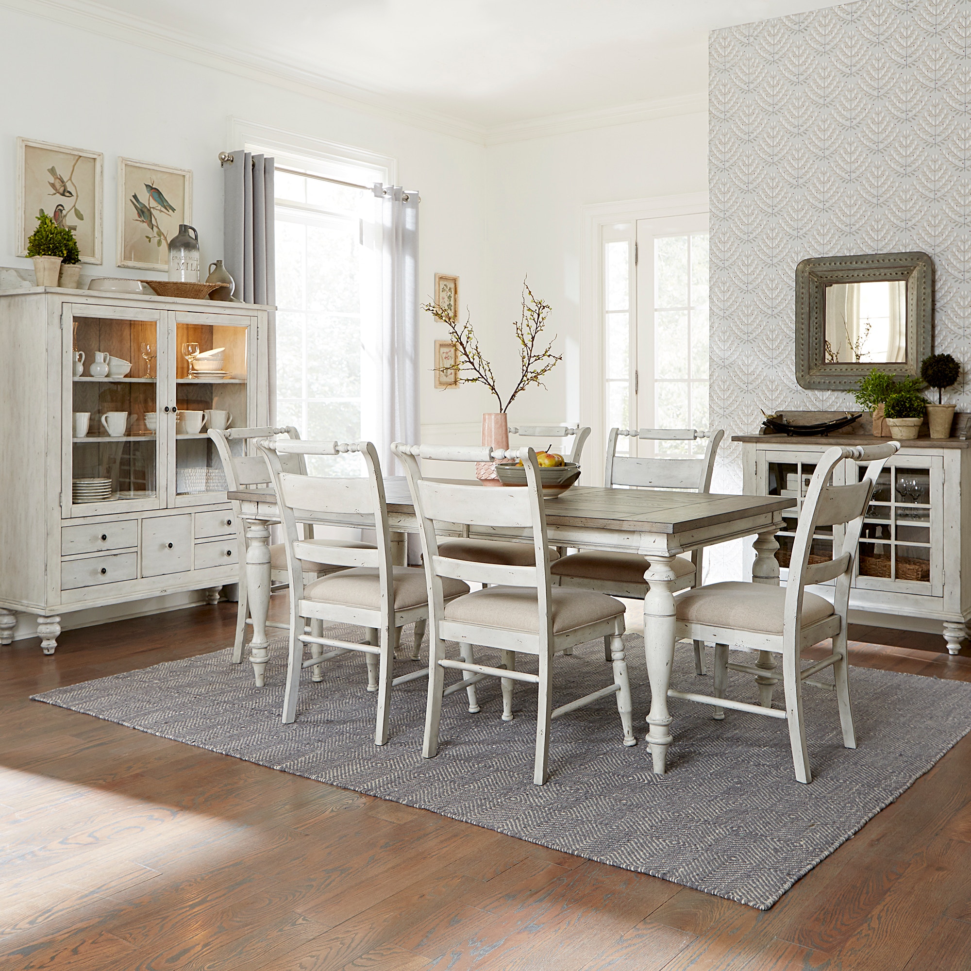 weathered gray dining room table