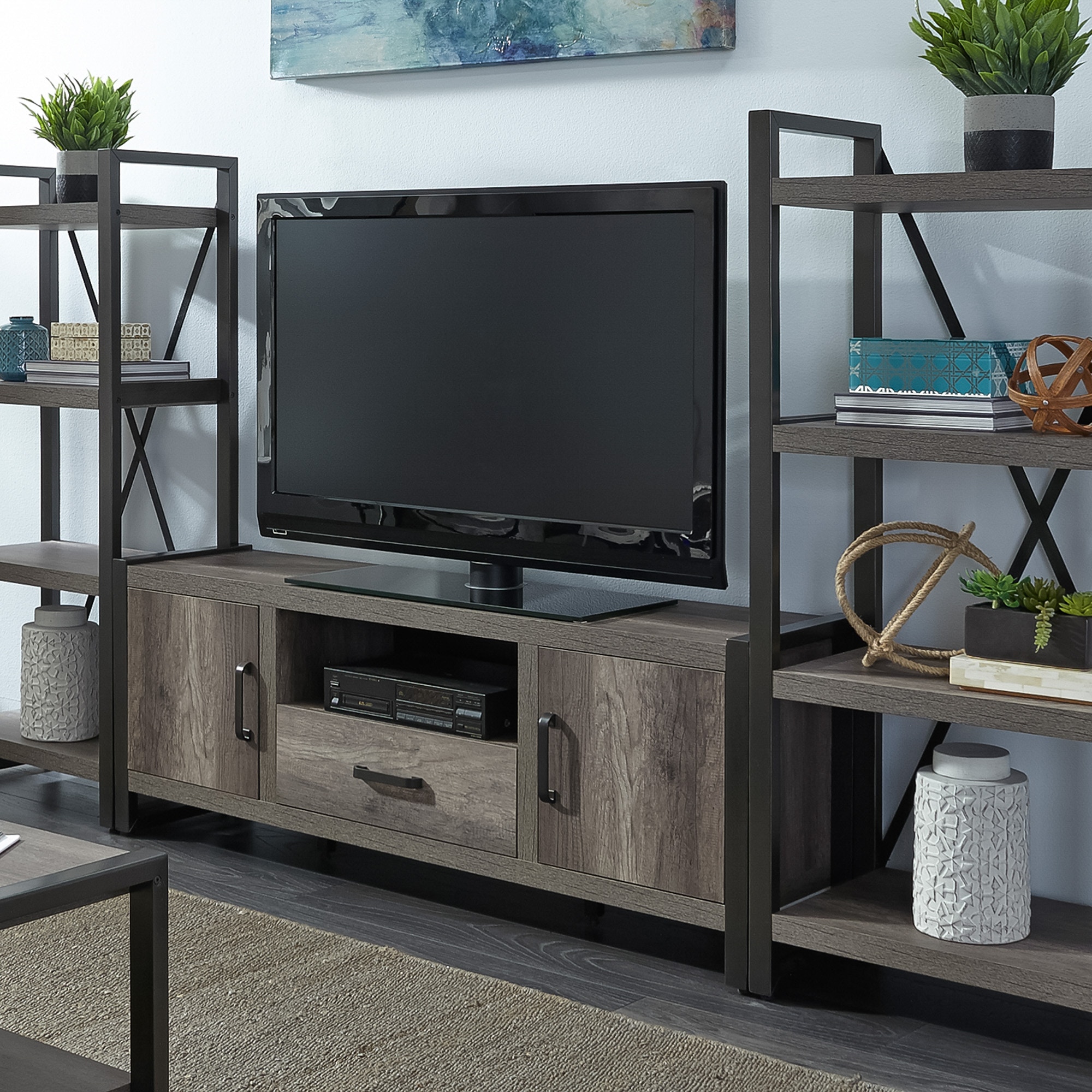 Liberty furniture entertainment center with deals piers