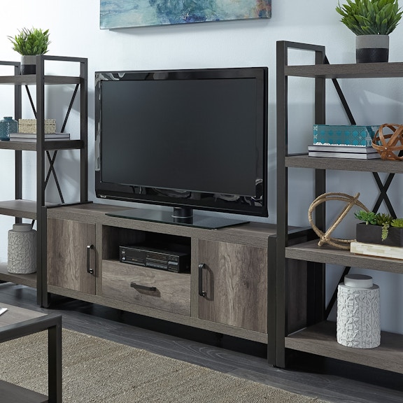 Liberty Furniture Tanners Creek Entertainment Center with 61” Piers 686-ENTW-ECP LIK686ECP