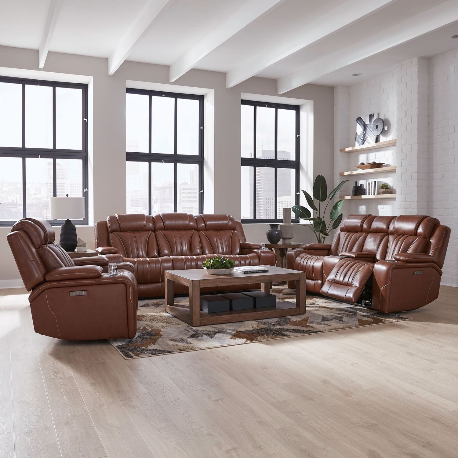 Liberty Furniture Sofa with Loveseat and Recliner 7020CN-UPH-SOLOREC