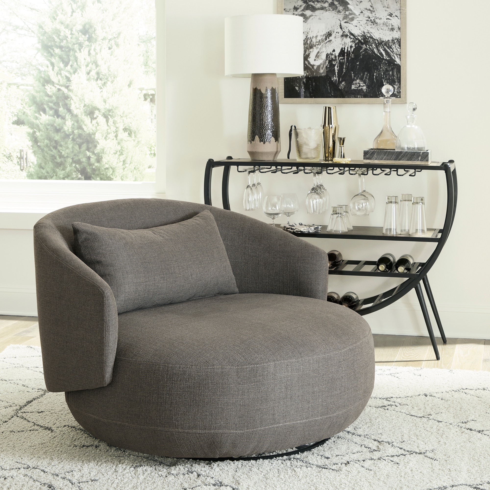 Large best sale cuddler chair