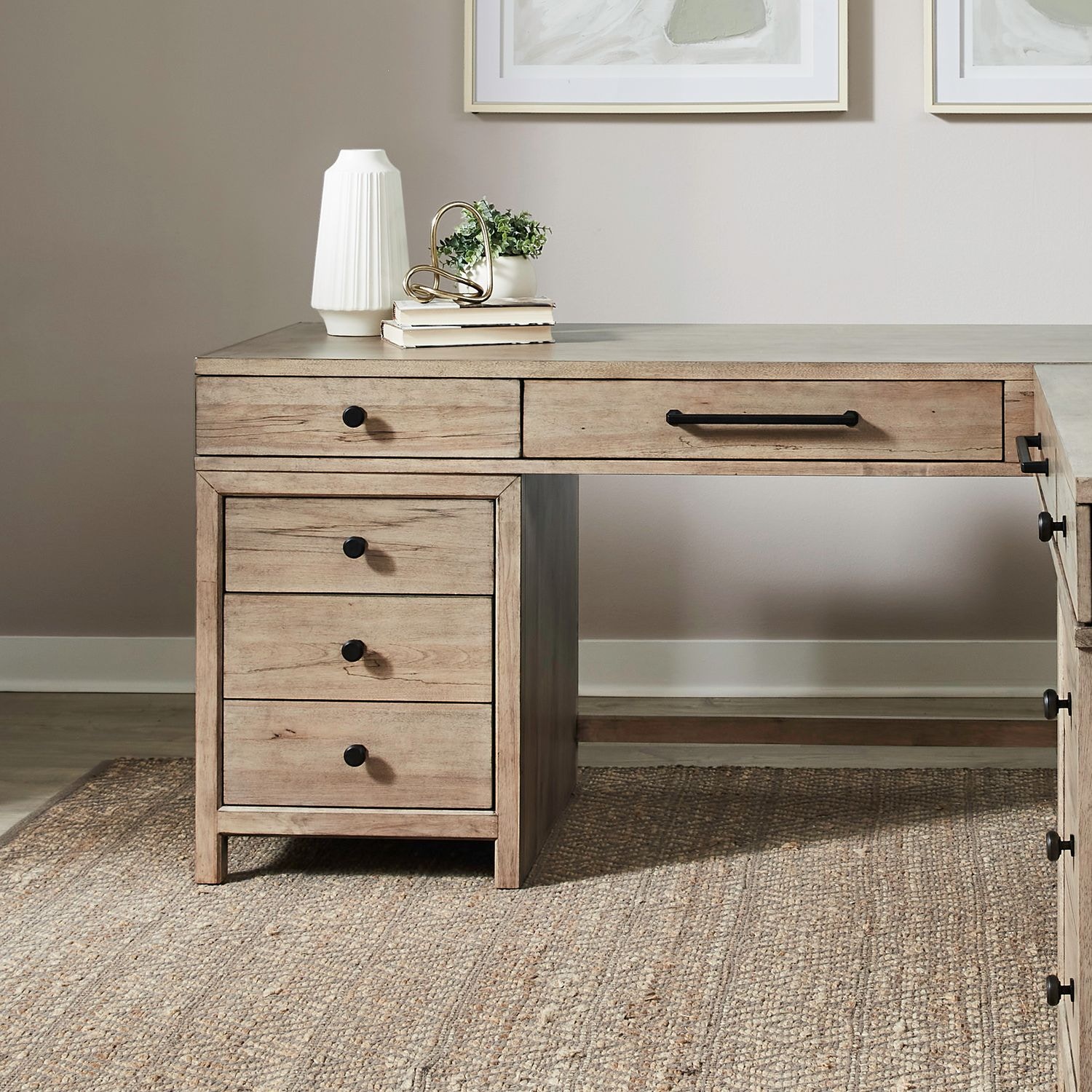 Liberty Furniture Home Office L Shaped Desk Set 780-HO-LSD