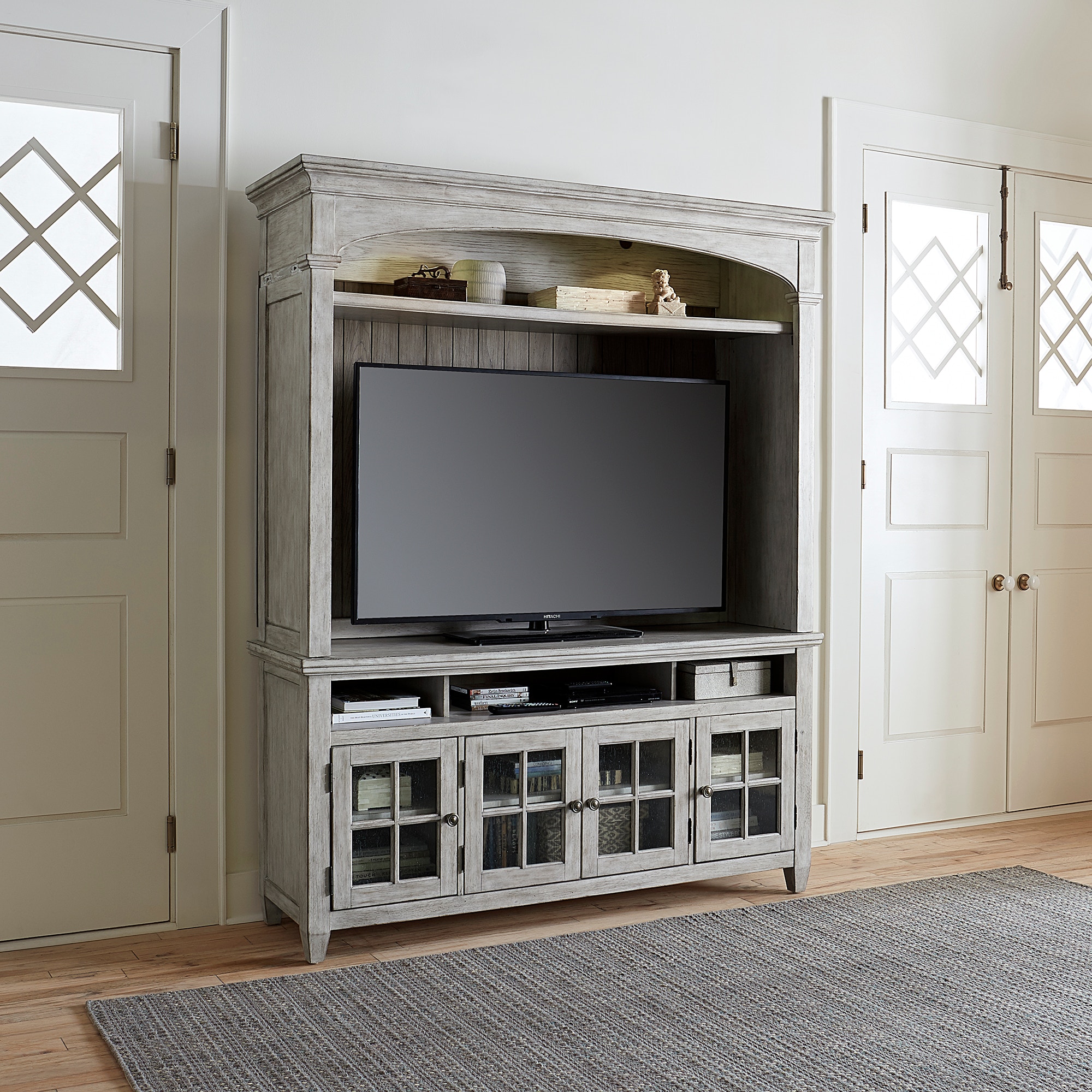 Liberty furniture white on sale entertainment center