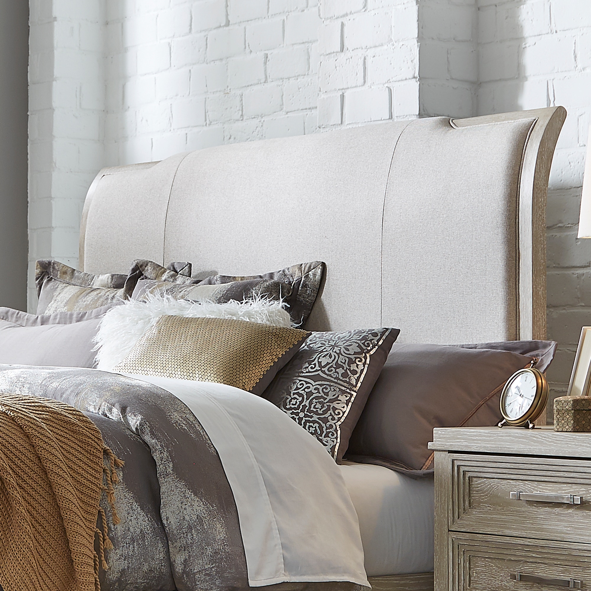 Liberty Furniture Bedroom King Uph Sleigh Headboard 902BR22HU Stacy Furniture Grapevine