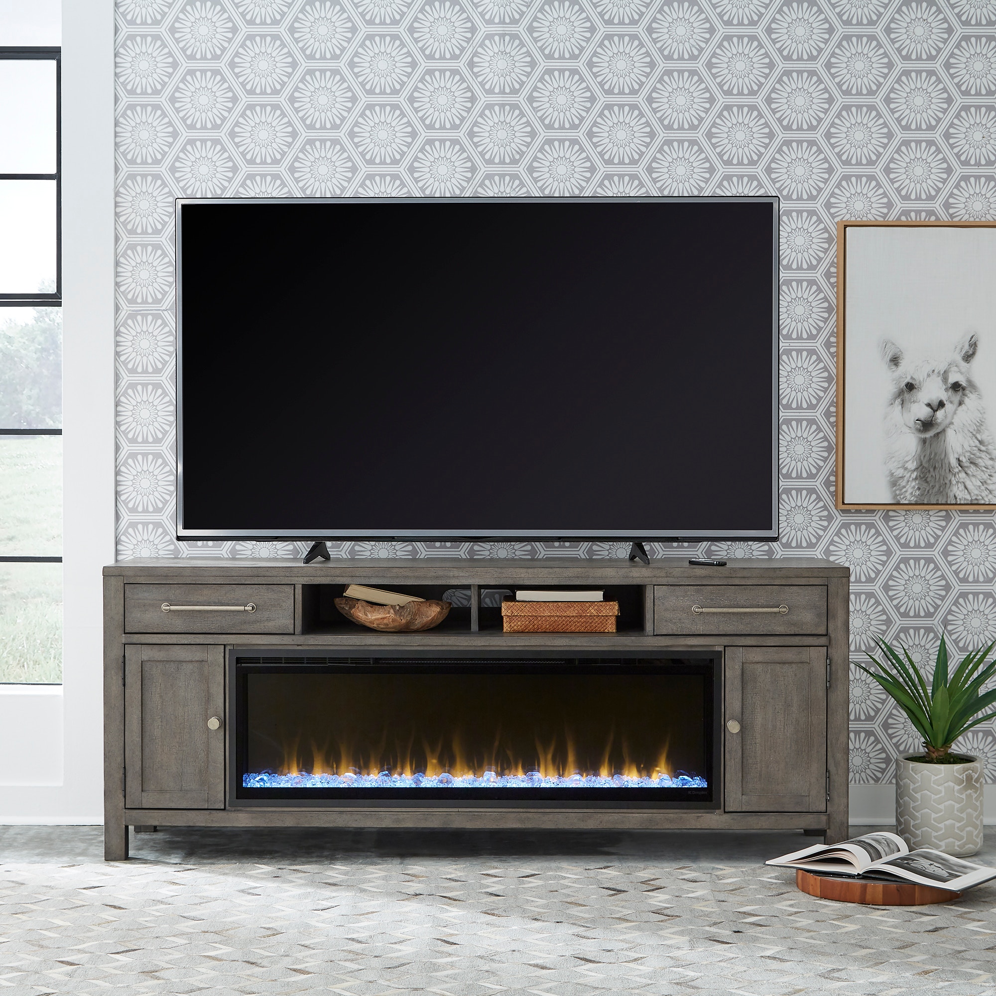 Fireplace tv stand 78 shop inch