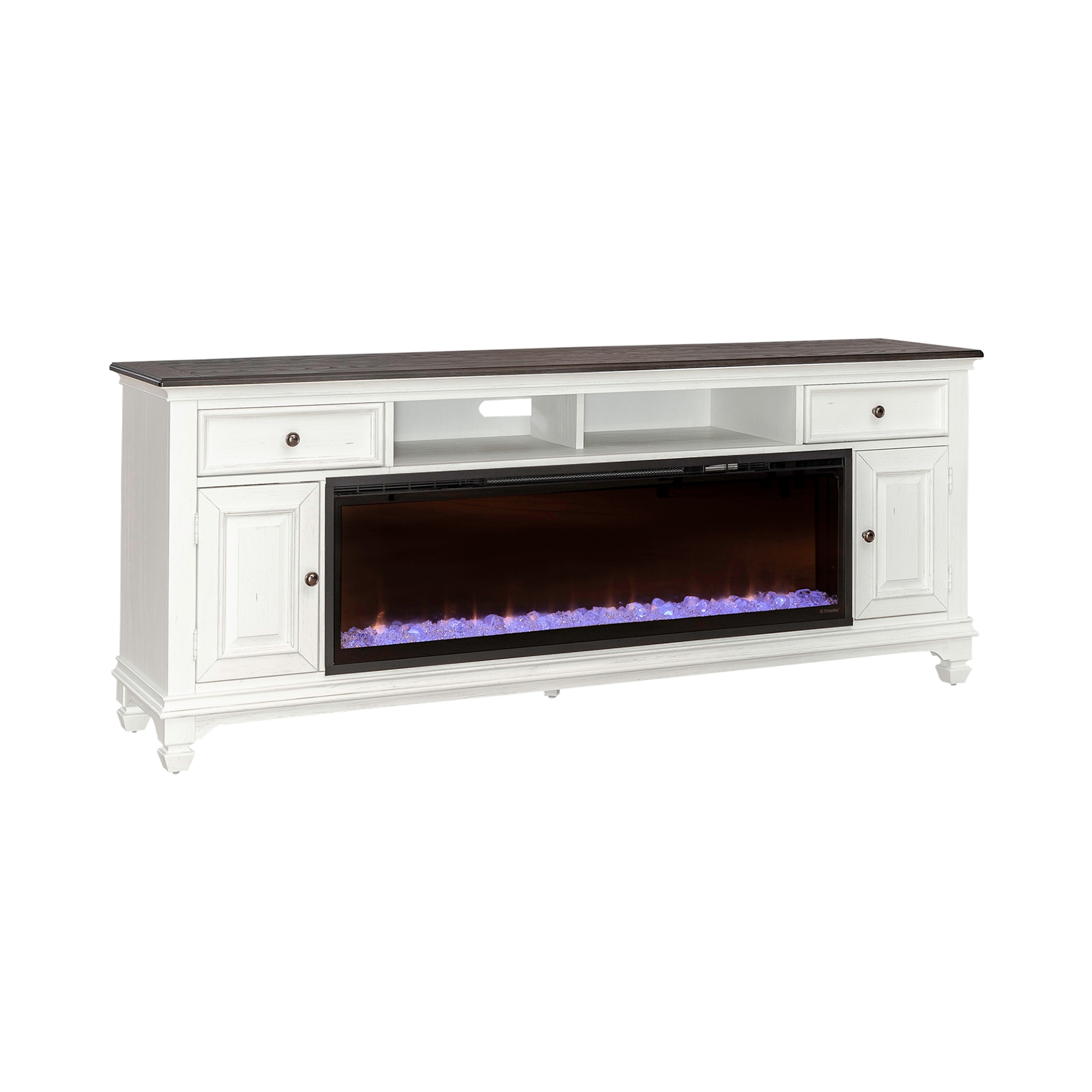 Liberty Furniture Home Entertainment 80 Inch Fireplace TV Console FIRE ...
