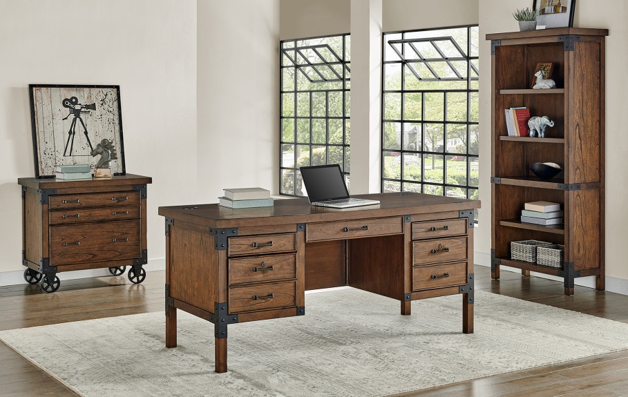 half pedestal desk