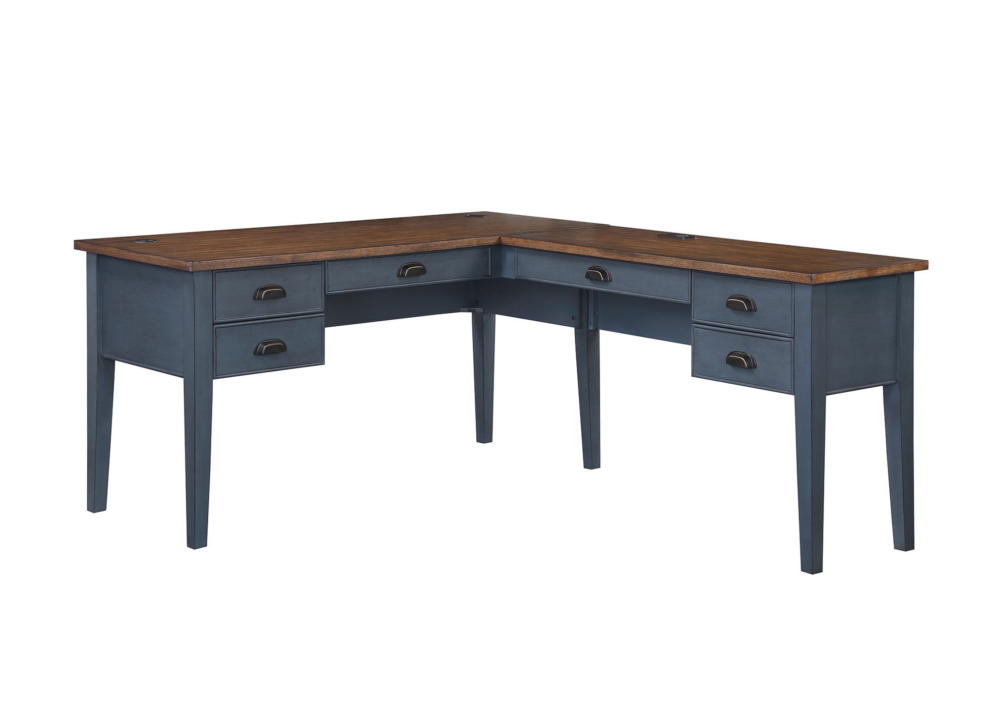 Martin Furniture Half Pedestal L-Desk with Right Return Lift IMFT664RB-KIT