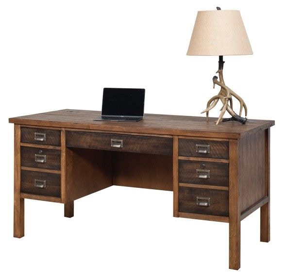 Martin Furniture Home Office Half Pedestal Desk IMHE660 Carol House