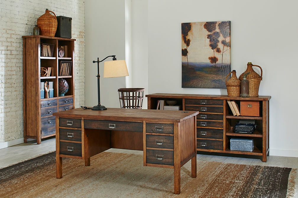 half pedestal desk