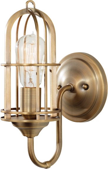 Visual Comfort Wall Light Sconce, Brushed Brass, Shade, New