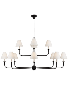 Visual Comfort & Co. Piaf Grande Two-Tier Chandelier TOB5453