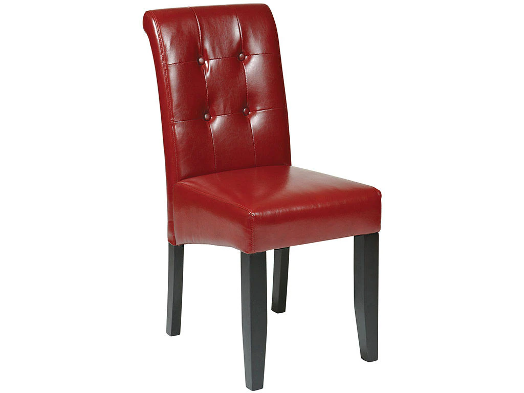 Office Star Products Home Office Crimson Red Eco Leather Parsons Chair Metrd Flemington
