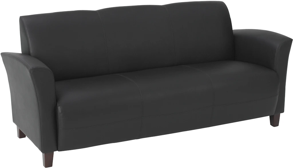 Office Star Products Living Room Black Eco Leather Sofa Sl2273ec3 Hennen Furniture St Cloud