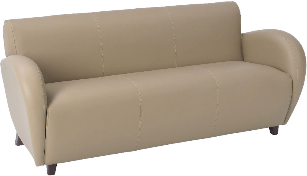 Office Star Products Living Room Eleganza Taupe Eco Leather Sofa Sl2473ec11 Hennen Furniture