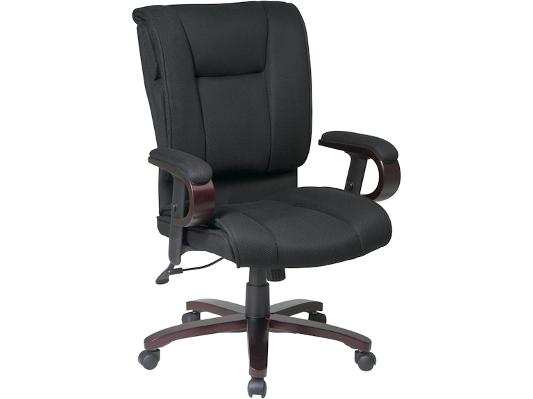 Office Star Products Home Office Oversized Faux Leather Executive Chair With Padded Loop Arms