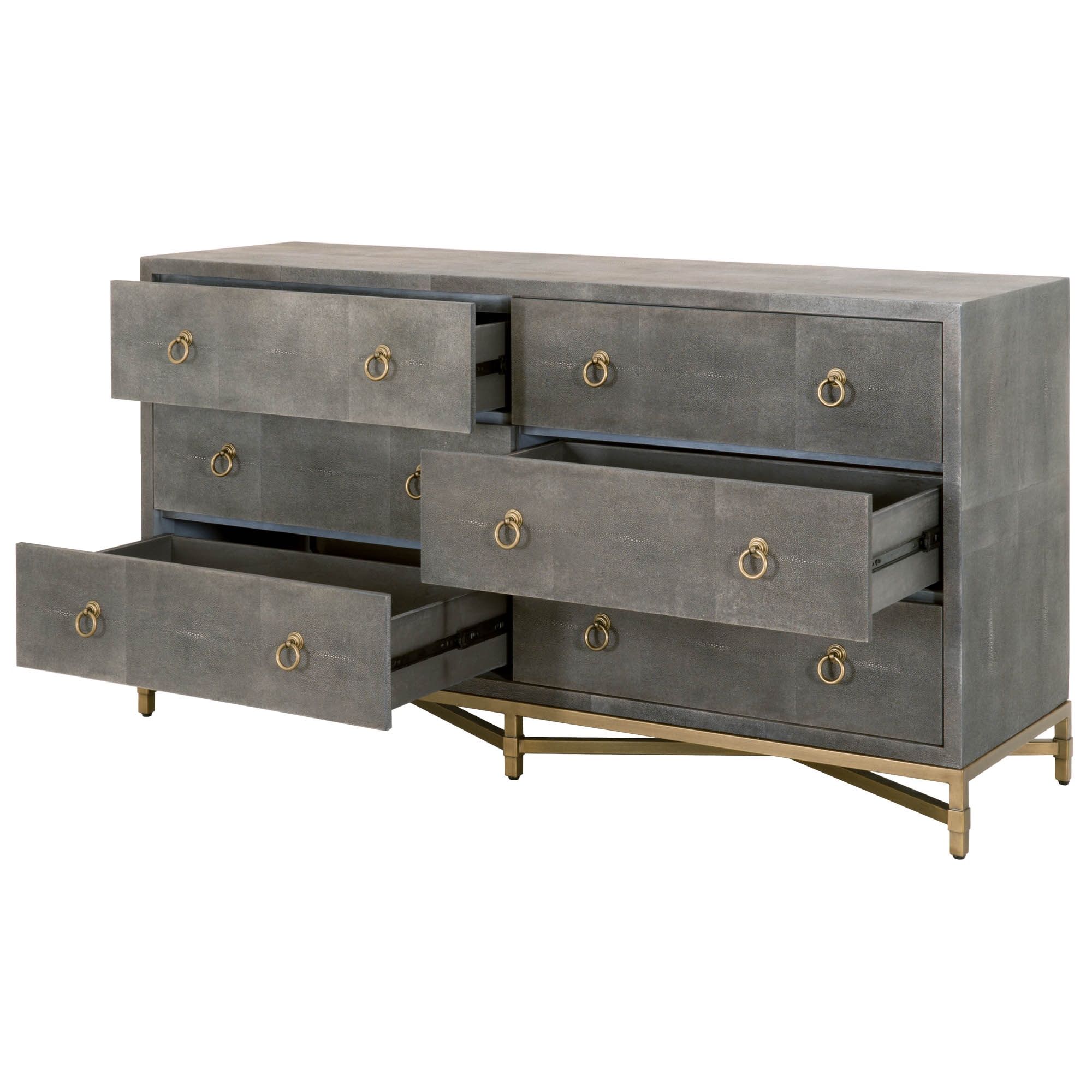 Essentials for Living Traditions Strand Shagreen 6-Drawer Double Dresser - Thumbnail 5